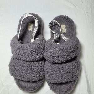 UGG Gray Fuzzy Sandals